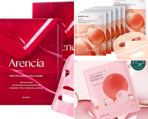 My TOP collagen mask / toner pads for glass skin cover photo collage