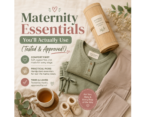 10 Maternity & Postpartum Essentials Every Mom-to-Be Actually Needs cover photo collage