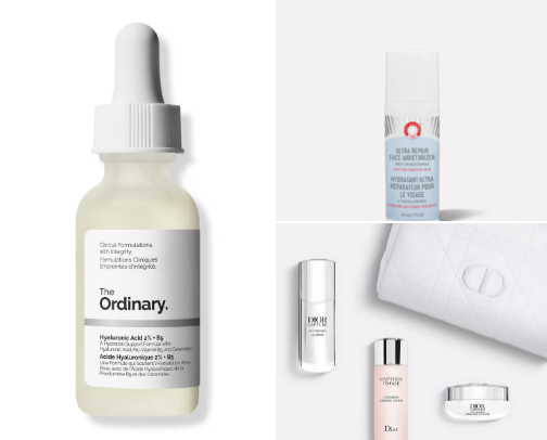 My favorite skincare items cover photo collage