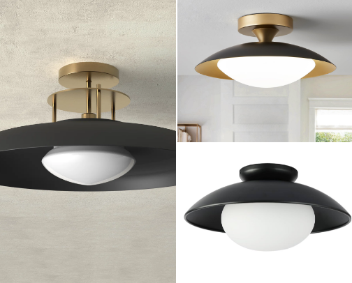 DIY Light Fixture Dupe - with Rub n' Buff cover photo collage