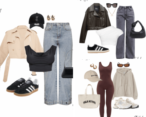 Casual outfits cover photo collage