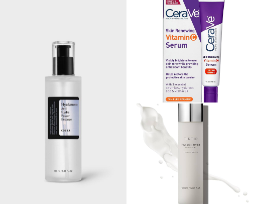 Skincare for glowy gals cover photo collage