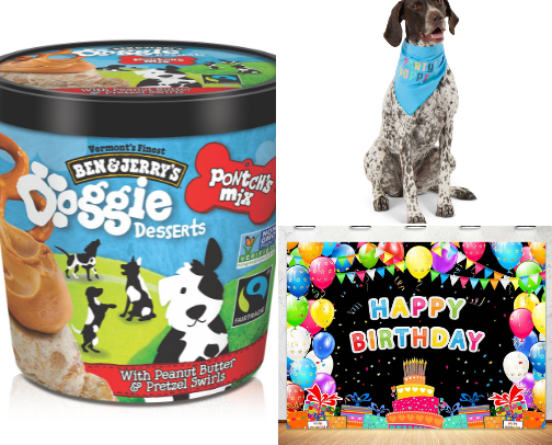 Dog Birthday Wishlist cover photo collage
