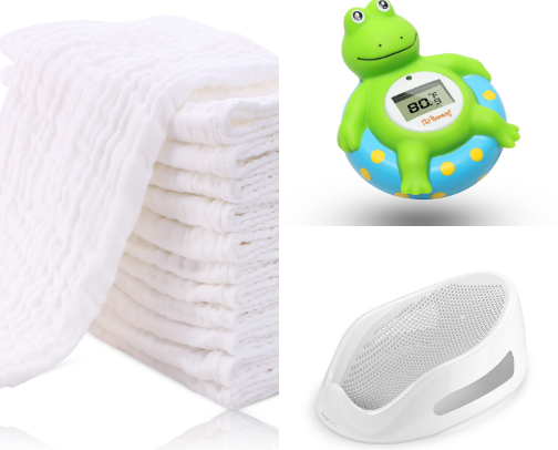 Baby bath time must haves 👶🏻🩵🛁 cover photo collage