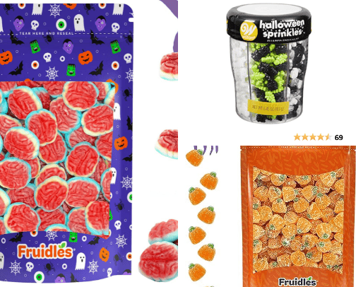 Halloween lunch items cover photo collage