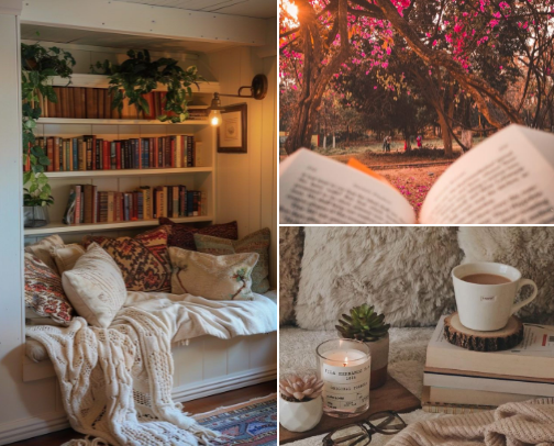 Bookish Aesthetic cover photo collage