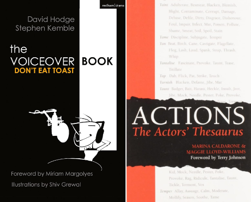 A List of Must Reads for aspiring actresses and actors: acting techniques and methods, plays, and Shakespeare cover photo collage