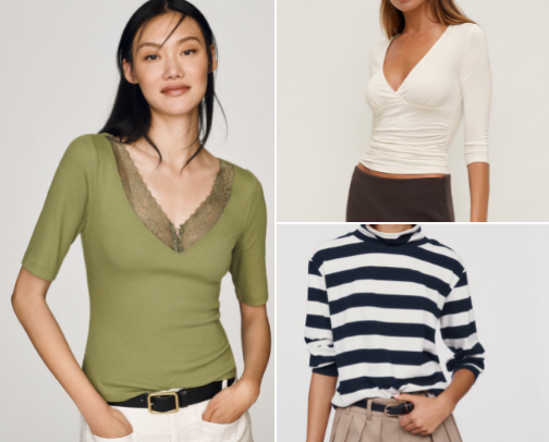 Polished tops & knitwear for fall cover photo collage