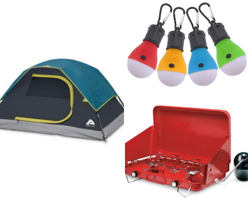 Camping essentials cover photo collage