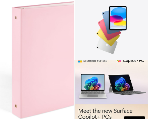 School supplies cover photo collage