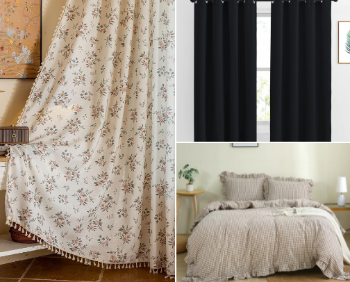 Cozy Bedding & Blackout Curtains (Small Spaces) cover photo collage