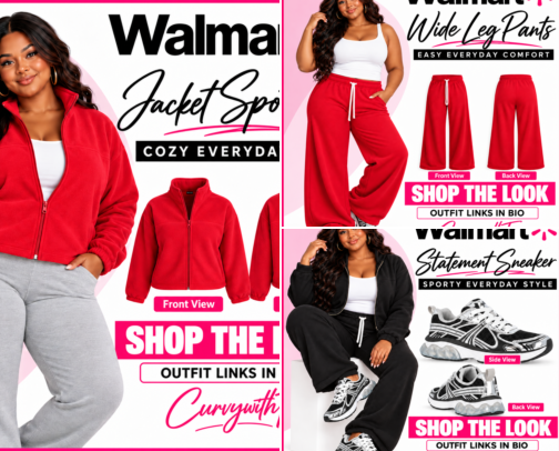 CurvywithT | Walmart Outfit Finds cover photo collage