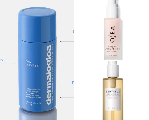 Current skincare routine cover photo collage