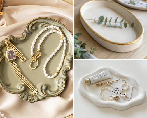 Cozy Pastel Clay Trays & Trinket Dishes cover photo collage