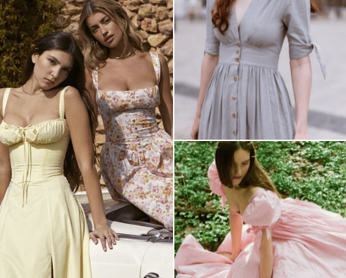 Summer dresses. cover photo collage