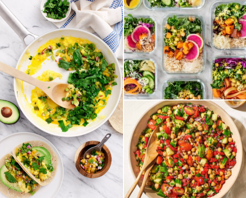 Healthy meals ideas cover photo collage