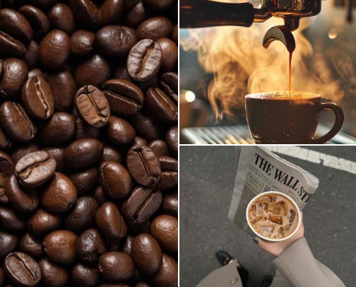 Coffee ☕️🪵 cover photo collage