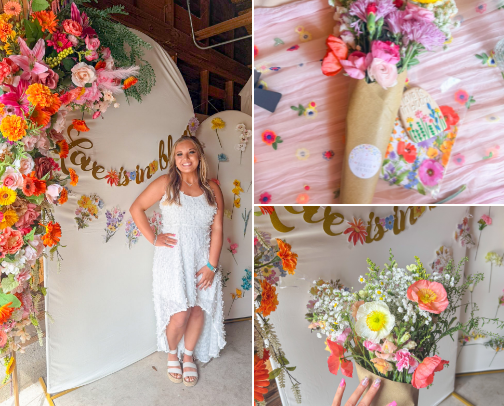 Love is in Bloom Bridal Shower cover photo collage