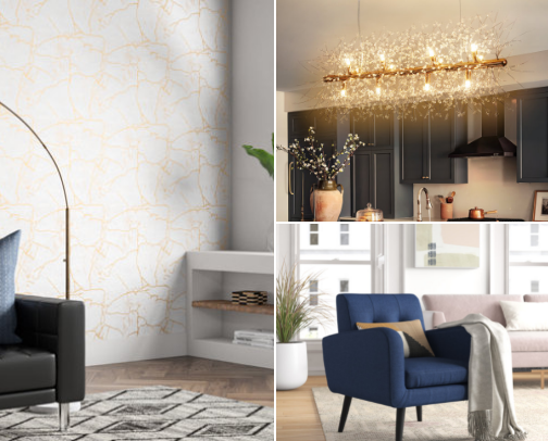 5 DIY Home Improvements for Aesthetic Upgrades: Transform Your Home Space with Wayfair cover photo collage