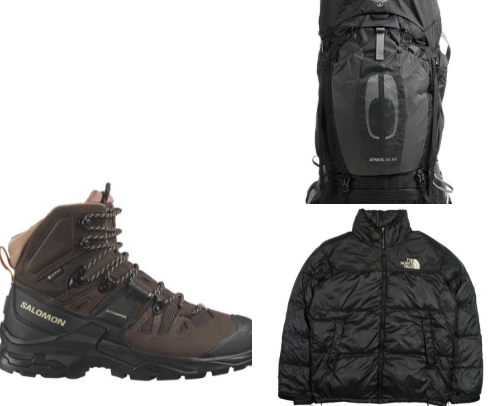 Items for your first hiking trip cover photo collage