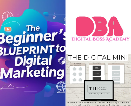 📘 The Digital Marketing Starter Vault (For Beginners & Growing Creators) cover photo collage