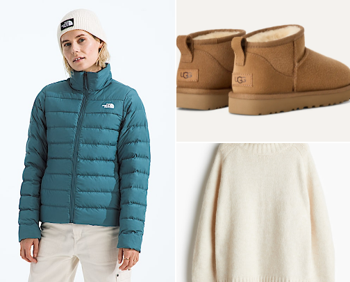 Winter items cover photo collage
