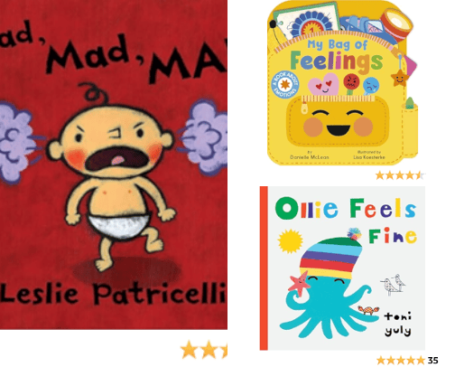 Children's Book Recommendations About Feelings cover photo collage