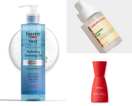 Skincare and makeup for acne-prone sensitive skin 🧖🏼‍♀️🫧✨ cover photo collage