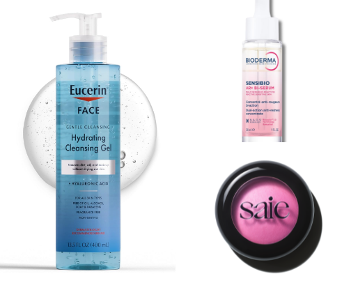 Skincare and makeup for acne-prone sensitive skin 🧖🏼‍♀️🫧✨ cover photo collage