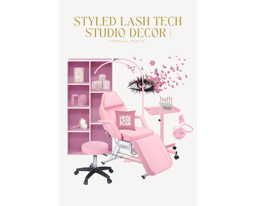 Pink Lash Tech Studio Decor | Amazon Furniture Finds cover photo collage