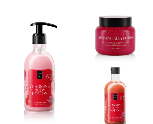 Body care and shower cover photo collage