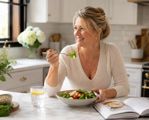 My Best Healthy Living Articles for Women 40+ cover photo collage