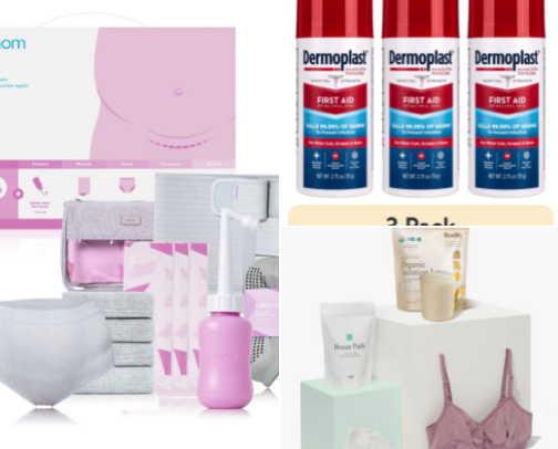 Things I actually used after having a baby. cover photo collage