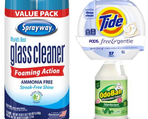 Moms choice cleaning supplies cover photo collage