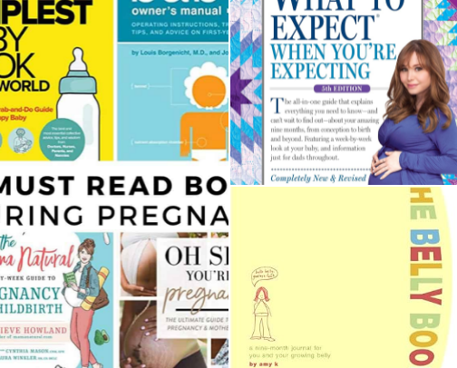 Pregnancy prep book's cover photo collage