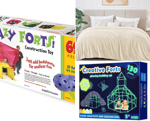 Fort Building Kits I Pull Out on Rainy Days So My Kids Stop Climbing Walls cover photo collage