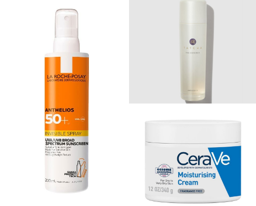 Skincare products I use as an acne prone girly on accutane! cover photo collage
