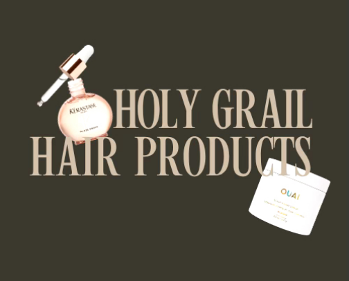 ✂️ MY HOLY GRAIL HAIR PRODUCTS! (the ones I rebuy over and over) cover photo collage