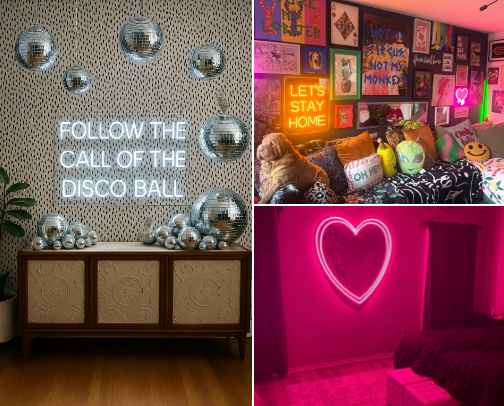 Neon Signs for Home Decor cover photo collage