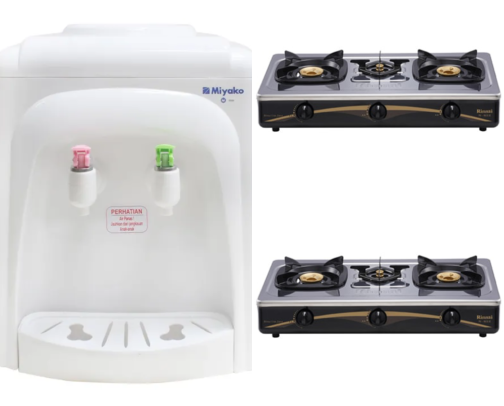 Miyako Water Dispenser WD-185H 350Watt - Top Loading - Hot & Normal cover photo collage