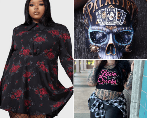 Plus Size Alt/Goth Clothing cover photo collage