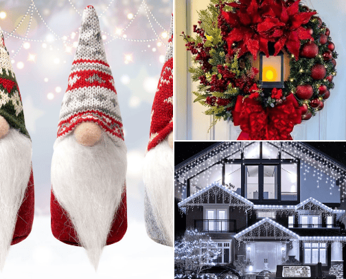 cozy and cute christmas home decor cover photo collage