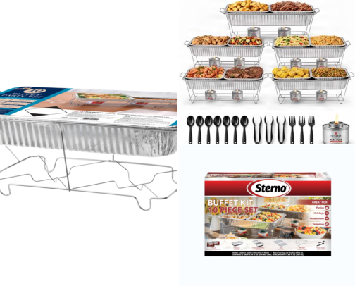 Disposable Chafing Dish Sets That Actually Kept My Party Food Hot for Hours cover photo collage