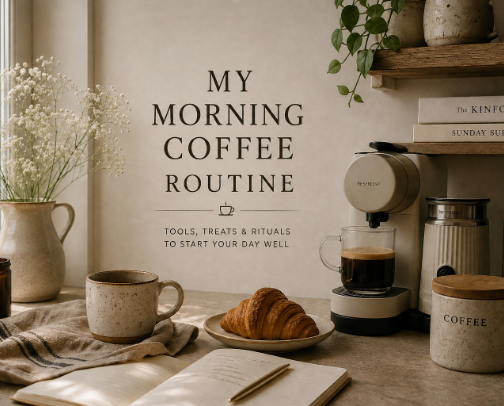 My Morning Coffee Routine cover photo collage