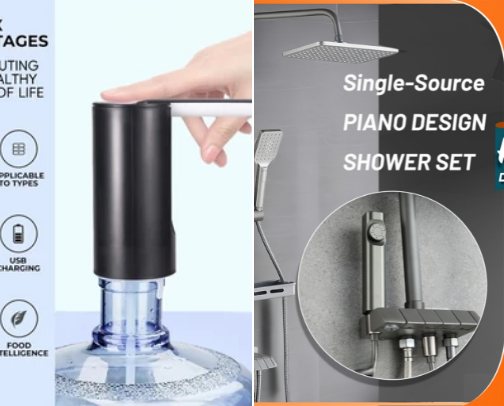 Portable water pump cover photo collage