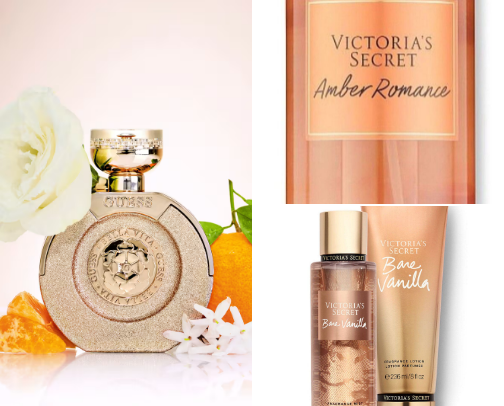 Perfumes, bodymists and make up cover photo collage