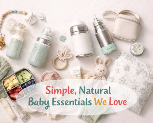 Simple, Natural Baby Essentials We Love cover photo collage