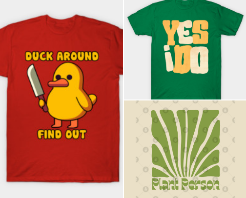 Witty & Whimsical Tees That Spark Joy cover photo collage