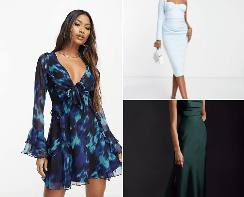 Dresses for date night💜 cover photo collage