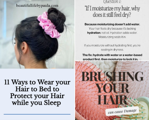 SIMPLE HAIR TIPS EVERY GIRLIE NEEDS cover photo collage